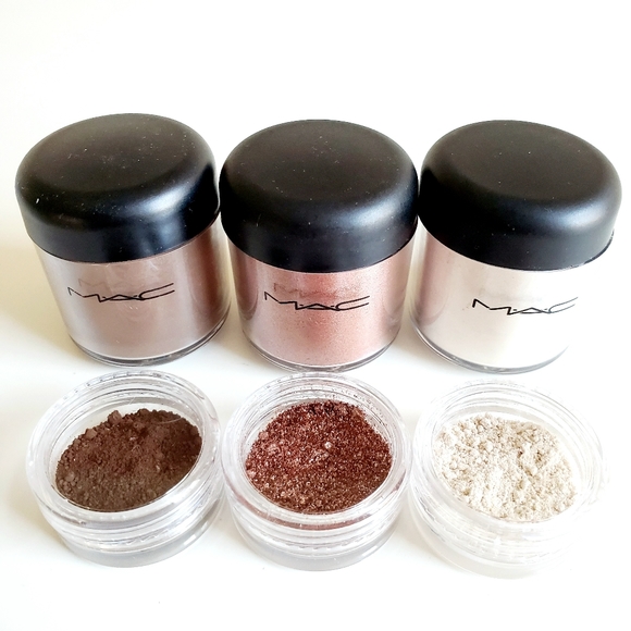 MAC Pigments Samples Set Deep Brown Tan Vanilla - Picture 2 of 4